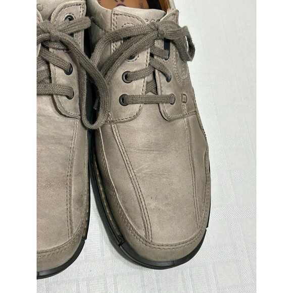 ECCO Light Shock Point Shoes Men Sz. 46 12-12.5 Gray Brown Leather Oxfords dress main image 6